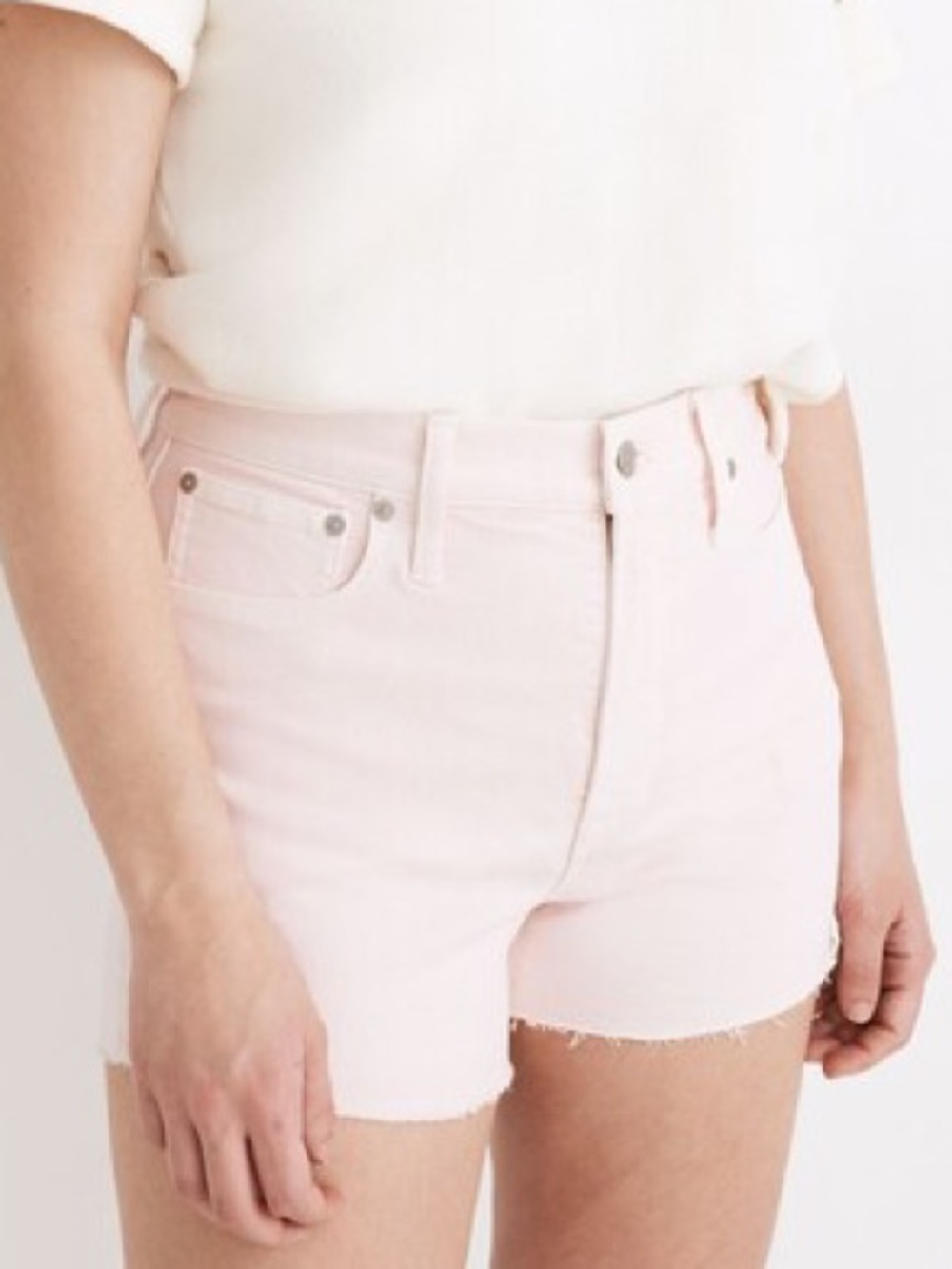 Madewell “The Perfect Short - Garment Dyed Edition” in Rose Petal